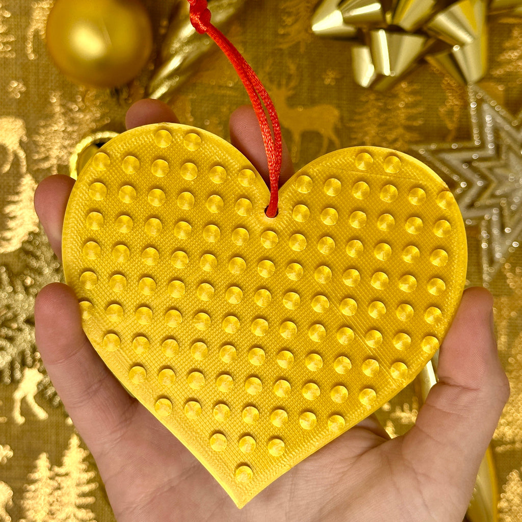 Lego Gold Heart christmas tree decoration